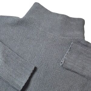 Field Flower for Anthropologie Women's S Black Chunky Ribbed Sweater Mock‎ Neck